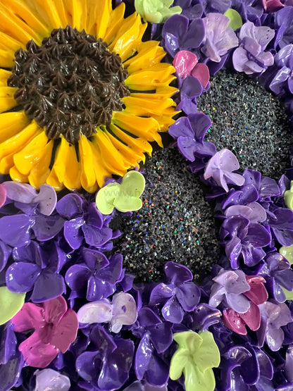 Floral Skull - Sunflower and Purple