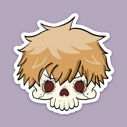 Chibi Den Skull Vinyl Sticker