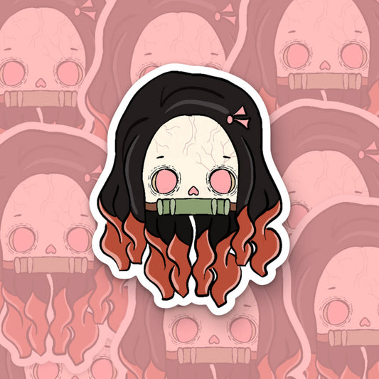 Chibi Nez Skull Vinyl Sticker