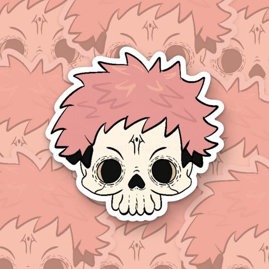 Chibi Yug Skull Vinyl Sticker