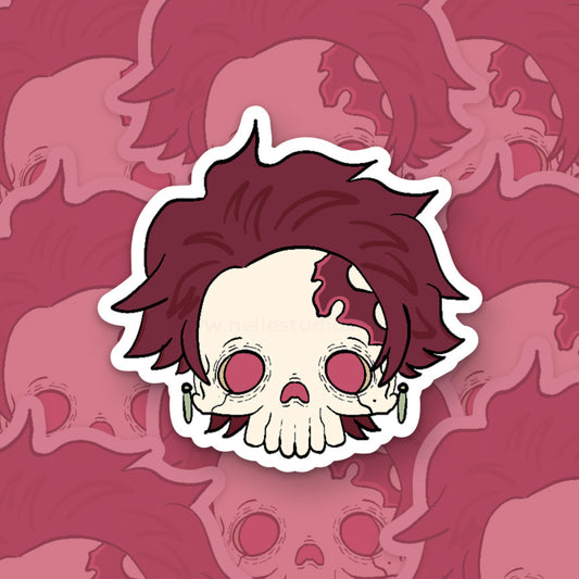 Chibi Tanj Skull Vinyl Sticker